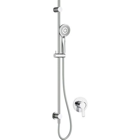 Set doccia a scomparsa con barra di scorrimento finitura cromo - Stapol