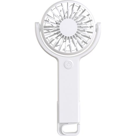 Ventilateur portable (avec crochet pliable) avec batterie rechargeable intégrée et 5 vitesses convient à une utilisation intérieure et extérieure. (1/5)