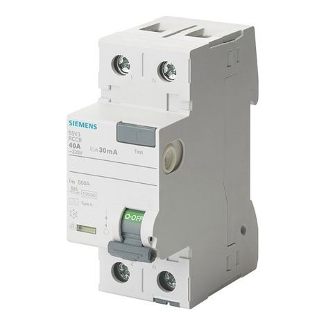 Interruptor diferencial Sentron 16A 2P 16A 0.03A Tipo A 5SV3311-6