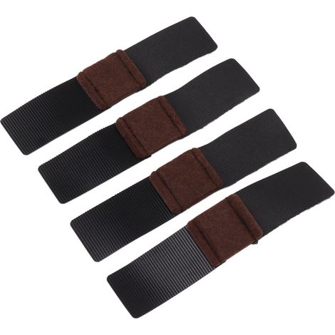 Patins de feutre arqués pour meubles, avec fermetures Velcro, base à roulettes, patins en feutre pour chaises arquées (1/5)