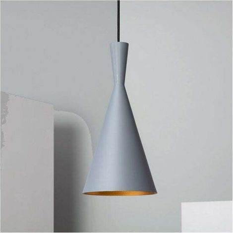 – Suspension métal Lennon noire 60 W – Aluminium conique – Douille E27 – Hauteur réglable 1620 mm – Protection IP20 (1/5)