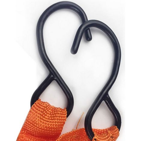 Stück 15 Zoll (ca. 38 cm) lange, 25 mm starke, robuste Ratschen-Spanngurte für LKW, Motorrad, Gepäck, Taschen, Ladungssicherung mit Metallschnalle (1/5)