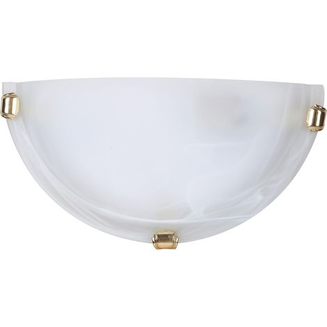 Aplique de baño, semi-techo, E27, cristal alabastro blanco, Alabastro 3001, Rabalux (1/2)