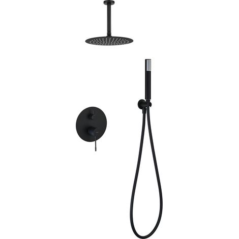 Set doccia incasso monocomando Piamonte finitura nero opaco [ IMEX® ] (1/4)
