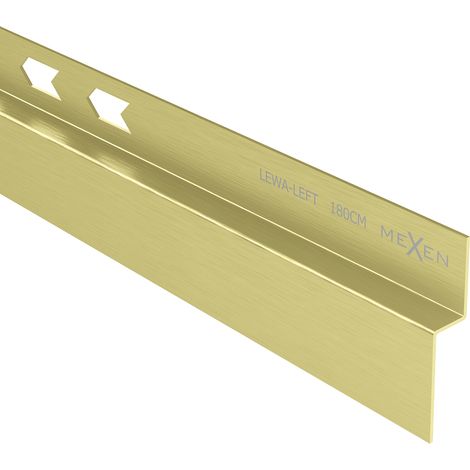 Mexen Line-B Seitenwand-Ablaufrinne 180 cm links, gebürstet gold - 185502180L (1/5)