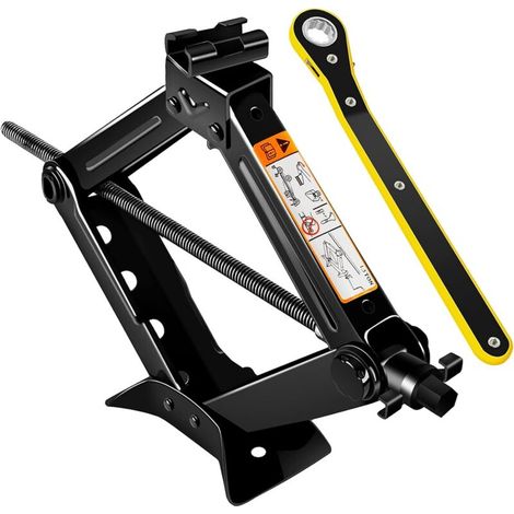 Car Jack 2.5T/2500kg, Universal Car Jack with Rubber Pad, Portable Lifting Jack with Key for Wheel Nuts, Automotive Emergency Kit. (1/5)
