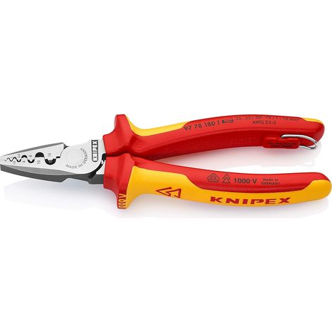 Pince à sertir pour embouts de câble en blister, 97 78 180 T BK (1/4)