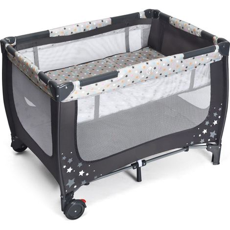 Bassinet Cot Bed Toddler Activity Center Foldable Baby Playpen With Carry Bag