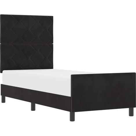 Maison Exclusive - Letto a molle con testiera Nero 80 x 200 cm Velluto (1/5)