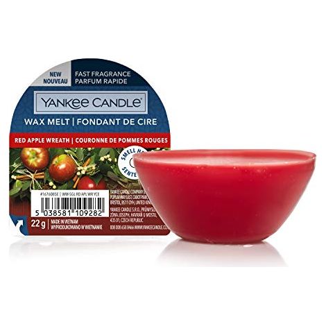 Candela profumata Yankee Candle a forma di ghirlanda di mele rosse, 22 g. (1/4)