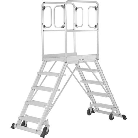 Piattaforma mobile 2x4 gradini - Altezza mass. lavoro 2.97m - 618904-2P