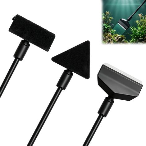 Kit Nettoyage Aquarium 3 En 1 - Grattoir Et Brosses - Fibre De Carbone - Pour Bac 4 À 19 Litres (1/5)