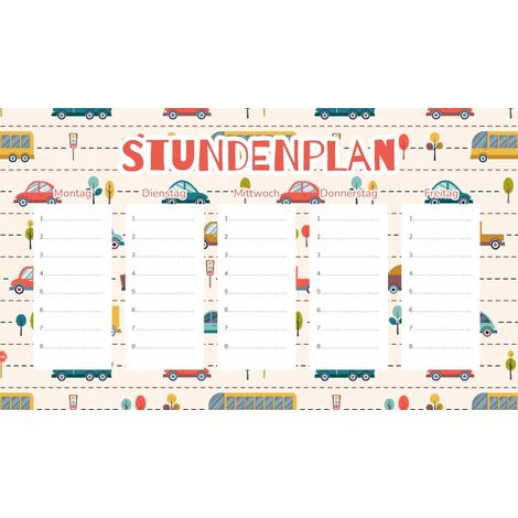Plan de cours magnétique pour enfants : Circulation 30 x 17,5 cm
