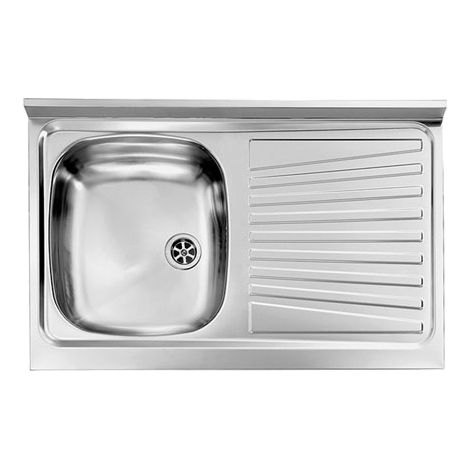 Lavello acciaio inox 1 vasca con gocciolatoio per cucina (1/3)