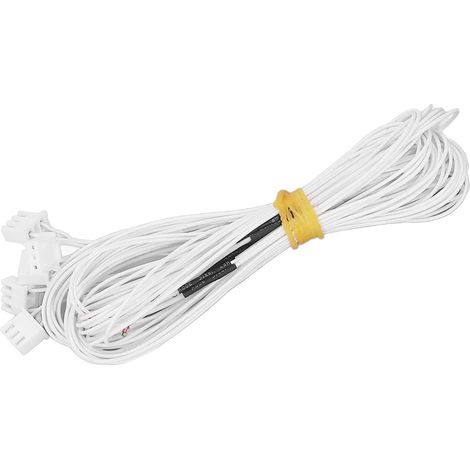 Lot de 5 capteurs de température NTC 100K 3950 avec fil 1m pour imprimante 3D, sonde thermistance PTFE cuivre rouge (1/5)
