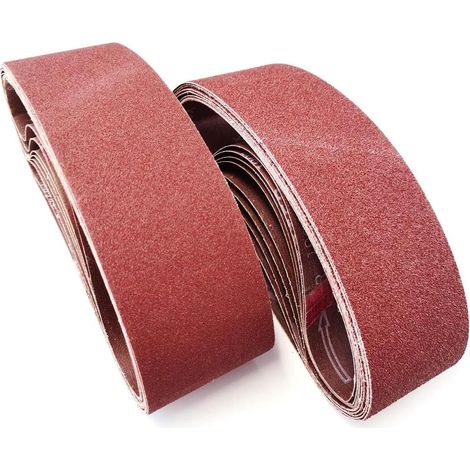 Bande abrasive 100 x 915 mm - Lot de 16 - Grain 60 - Ponceuse à ruban - Métal, Bois, Pierre, Plâtre, Carrelage en céramique, Plastique