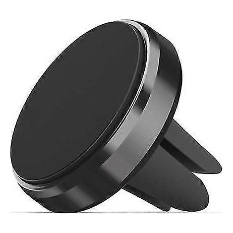 Support de téléphone pour grille d'aération de voiture, support magnétique universel en alliage, support de téléphone rotatif à 360 degrés, compatible avec tous les téléphones (1 pièce, noir) (1/4)