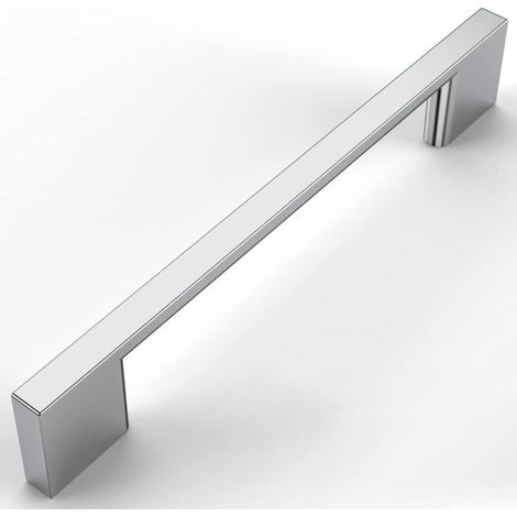 2 maniglie cromate per mobili da cucina, 128 mm, lega di zinco, maniglie per mobili color argento con viti, per uffici, cassetti, armadi (1/4)