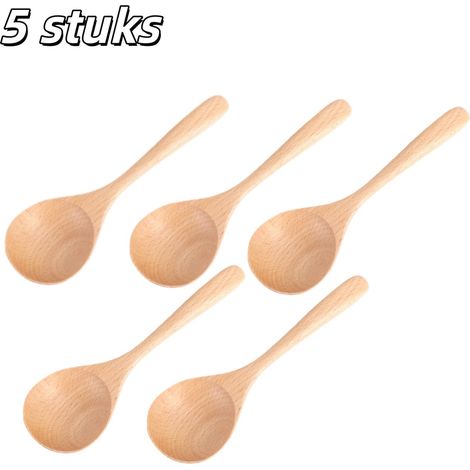 Lot de 5 grandes cuillères pour riz et soupe 20 x 6 cm adaptées aux poêles antiadhésives pour servir et mélanger les aliments couleur jaune (1/5)