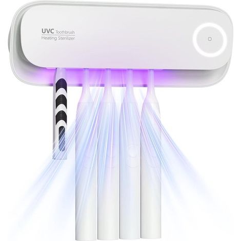 UV-Zahnbürstensterilisator-Halter für das Badezimmer 5 Fächer für Zahnbürstensterilisator und Halterung wiederaufladbarer kabelloser mit kein (1/5)