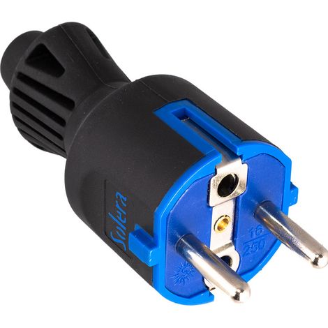 Prise 2P+T, 16A 250V Caoutchouc Couleur Noir 706CK Solera (1/2)