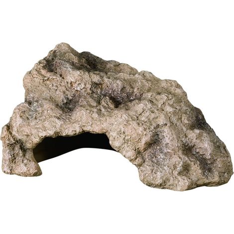 Grotta in pietra a forma di corno per rettili, dimensioni 29x19x12 cm. (1/5)