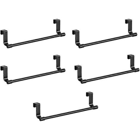 Porte-serviettes en acier inoxydable pour porte de placard, barre de suspension pour serviettes en acier inoxydable pour salle de bain ou cuisine, porte-essuie-mains (1/5)