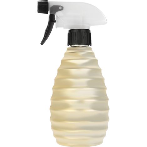 Bouteille vaporisateur or 350ml rechargeable pour coiffure, outil barbier pulvérisation eau coupe cheveux. (1/5)