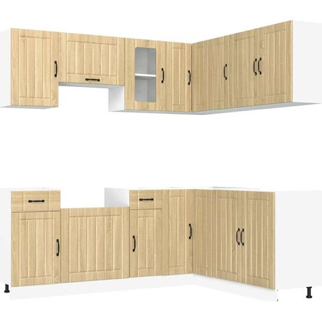 Ensemble d'armoires de cuisine Meuble de cuisine 11 pcs Kalmar bois d'ingénierie (1/5)