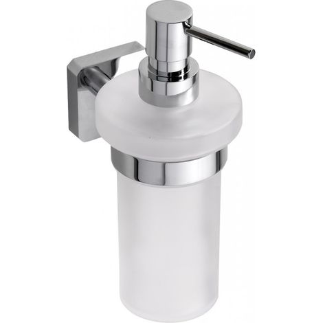 Distributeur de savon liquide mural TASI en laiton chromé et en verre / 230 ml (1/3)
