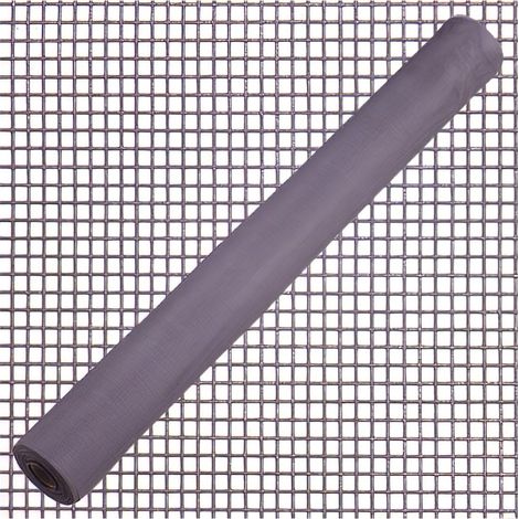 Graues Fiberglas-Moskitonetz 18x16/80 cm. Rollen Sie 50 Meter.