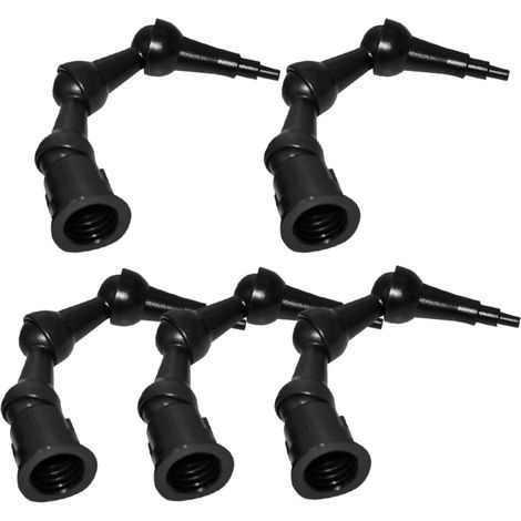 Lot de 5 buses de calfeutrage noires rotatives à 360° (1/5)