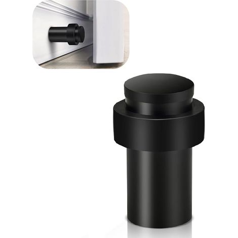 Butée de porte, butée de porte acier inoxydable fixation murale, protection murale avec pare-chocs caoutchouc amortisseur sonore, moderne pour plinthes (1/5)