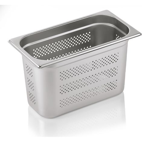 Bac inox perforé fond et côtés GN 1/3 H 200 mm 7 ltr GN CORE - Was Germany