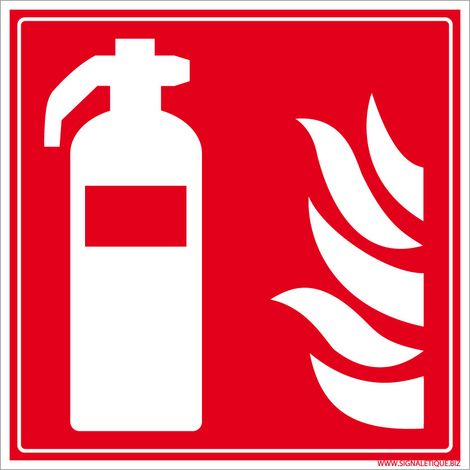 Panneau Extincteur. Panneau Incendie. Signalisation Sécurité Incendie. - Aluminium 2 mm - 450 x 450 mm
