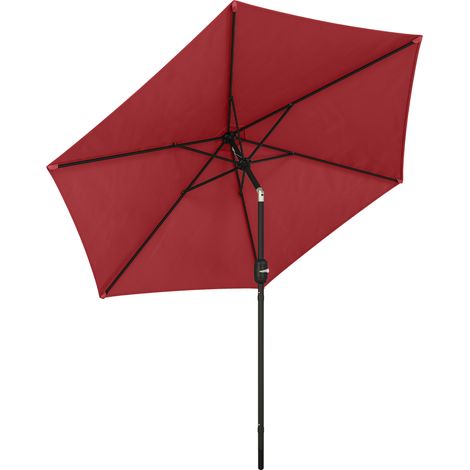 Outsunny 2.6M Garden Parasol Umbrella with Aluminium Pole, Tilt, Crank (1/5)