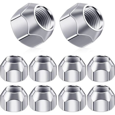 10 pièces écrous de roue de remorque M10 – écrous borgnes pour pneu, fixation sécurisée, compatibles essieux standard (1/5)