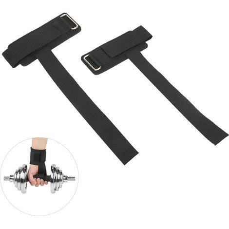 Sangles De Protection Pour Poignet - Coton Tressé 8cm Et Boucle Métallique - Pour Haltérophilie Et Musculation - Lot De 2 (1/5)