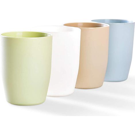 Tumbler À Brosses À Dents - Support Murale Sans Perçage - En PP Alimentaire - Pour Salle De Bain Voyage Camping - 4 Pièces (1/5)