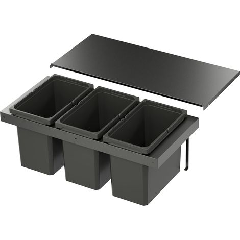 Vs Envi Flex Abfalltrennsystem KB 900mm Mülltrennsystem 3x20 Liter Lava