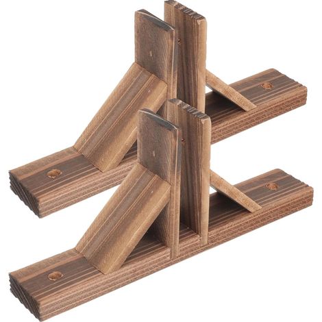 2Pcs Support De Clôture De Jardin Piquets Base Pieds De Panneau Porte Diviseur De Pièce Pieds De Support Support De Treillis De Jardin Écran En Bois (1/5)