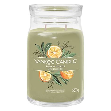 Yankee Candle Sage & Citrus Bougie parfumée vert clair (1/3)