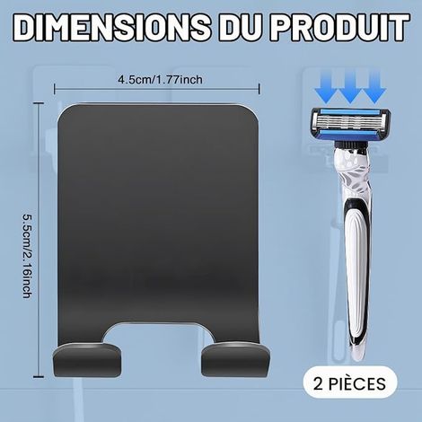 Shower Razor Holder, Waterproof Self Adhesive Hook (1/4)