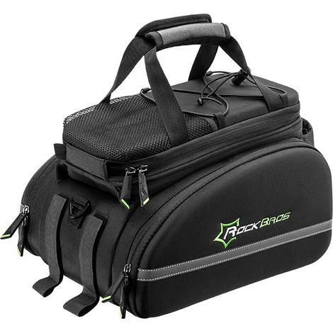 Bolsa portaequipajes para bicicleta de 35 litros con bolsillos desplegables A6-03BK - Negra (1/4)