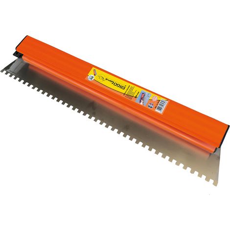Ergolame® dentée façade 60 cm – Lame spéciale collage polystyrène ITE, dents larges carrées 8x8x8 mm, épaisseur 0,6 mm, application précise et régulière