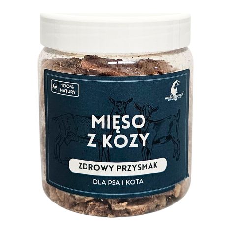 Carne di capra liofilizzata 90 g per cani e gatti  Vitamine del gruppo B  Zinco per l'immunità  Omega 3 e 6  SAPORE SANO
