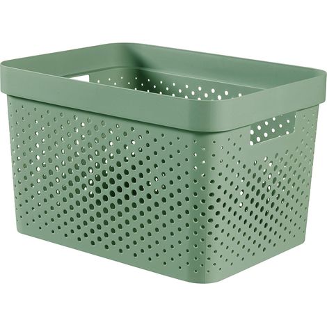 bac de rangement curver infinity 17 l vert 35,5 x 26,2 x 21,9 cm plastique recyclé (1/3)