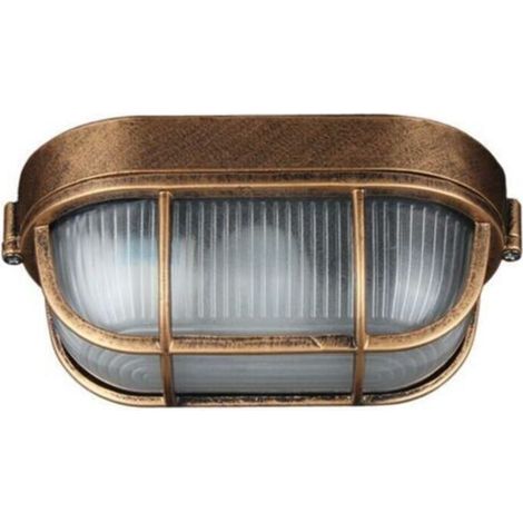 Applique D'extérieur Lampe Murale Industrielle Rétro Lampe De Bateau Ovale hublot Lampe, elliptique Plafonnier Applique Éclairage Luminaire, Pour l’Intérieur et l’Extérieur E27,de dyk. (1/4)
