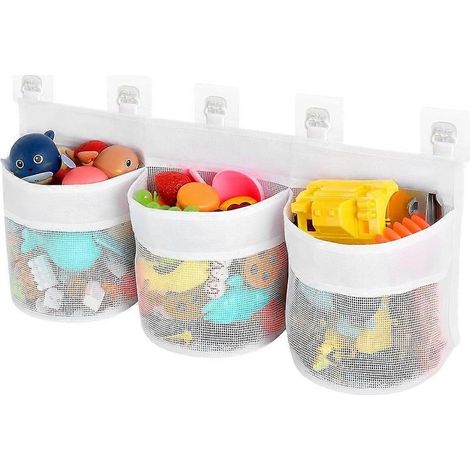 Rangement pour jouets de bain, panier de douche, organisateur de jouets de bain pour bébé, filet de rangement pour jouets d'enfants (1/5)