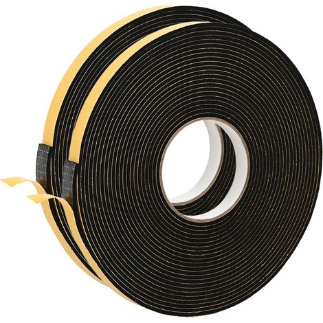 Selbstklebendes Schaumstoffband 2 pcs Schwarz 20 mm x 10 m vidaXL